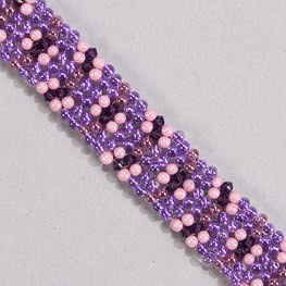 Amaranth Calico Corn Berry Bead Bracelet